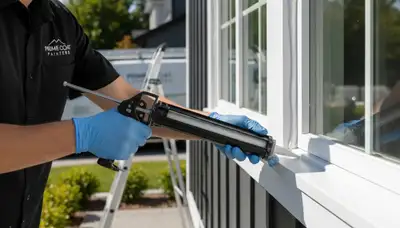Professional caulking and sealing work on home exterior in Mountain View, CA for moisture protection