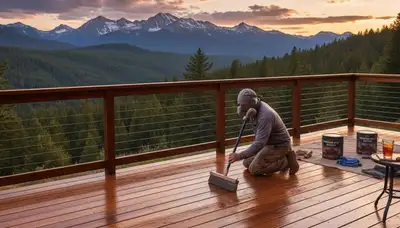 Professional deck staining in Mountain View, CA enhancing wood beauty and protecting against sun and moisture