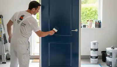 Professional door painting service in Mountain View, CA by expert house painters