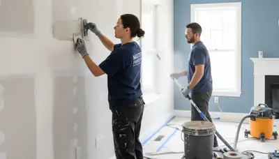 Professional drywall repair and wall restoration in Mountain View, CA home interior