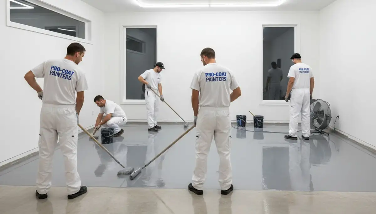 Epoxy garage floor coating in Mountain View, CA providing durable, professional concrete protection
