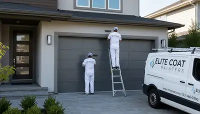 Professional garage door painting in Mountain View, CA enhancing curb appeal with durable finishes