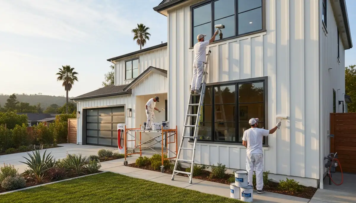 Professional house painting service in Mountain View, CA enhancing home exterior curb appeal