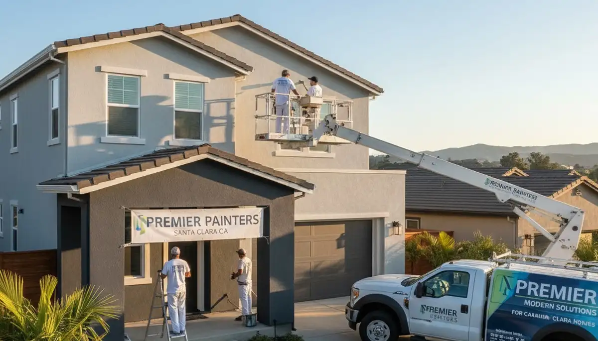 Professional house painters enhancing exterior home in Mountain View, CA