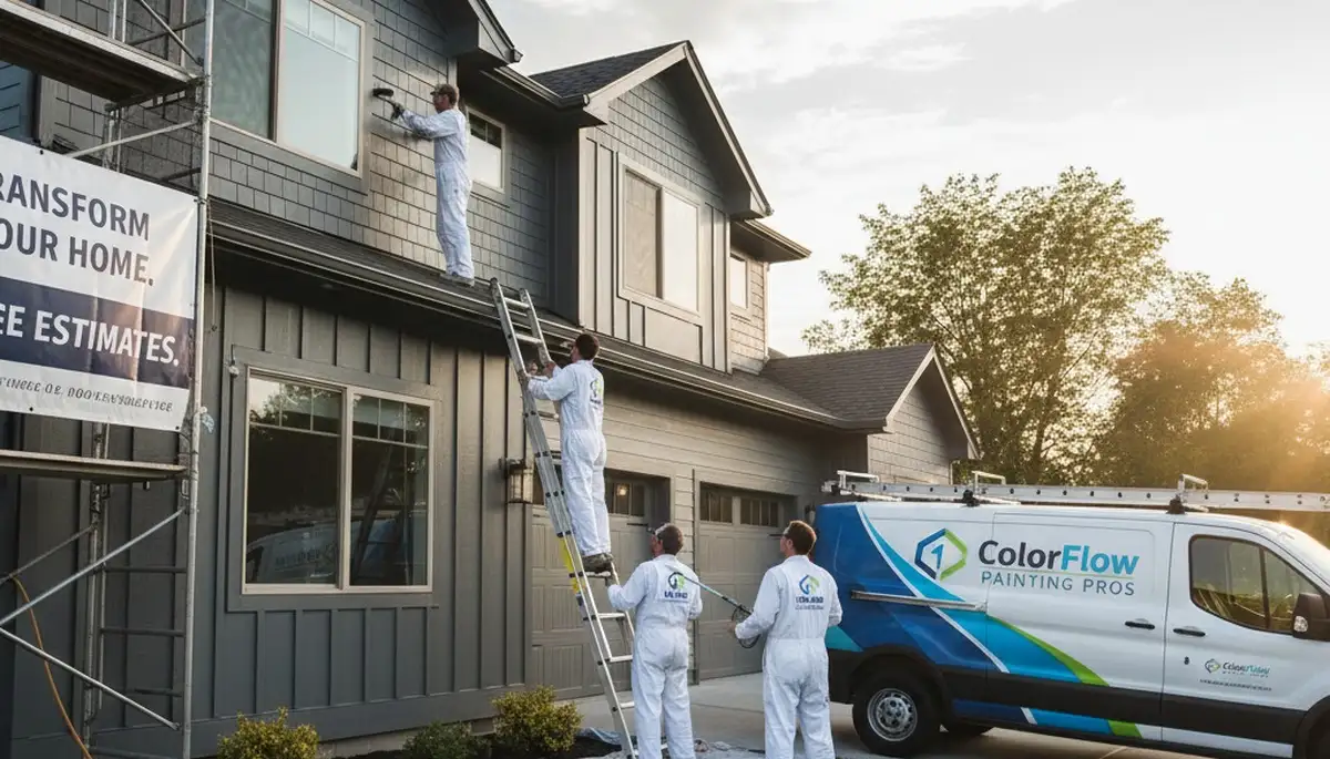 Professional siding painting on a Mountain View, CA home by expert house painters