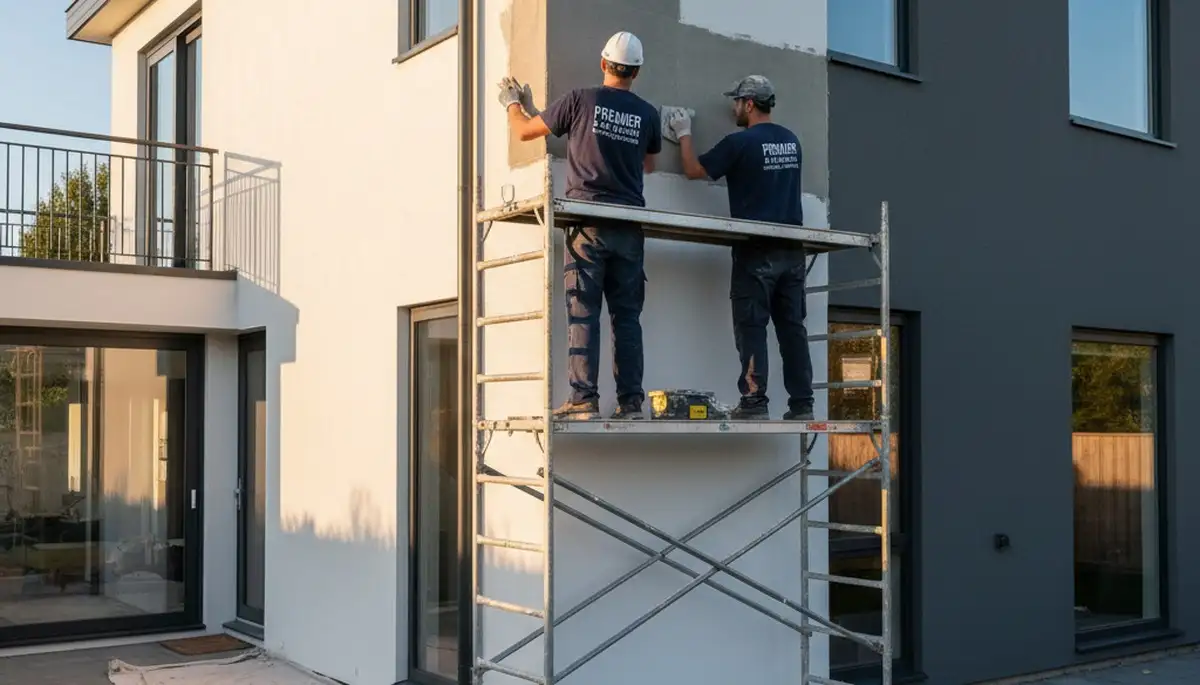 Professional stucco repair on residential exterior in Mountain View, CA by expert painting contractors